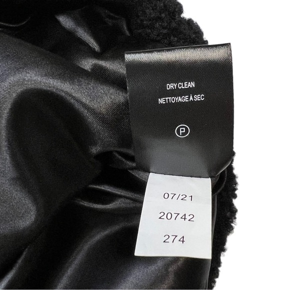 Sam Edelman Faux Leather Trim Faux Shearling Longline Hooded Vest Black XXS - Picture 10 of 10